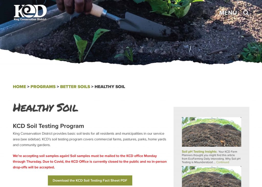 Seattle Tilth Alliance & Free Soil Testing by King Conservation District