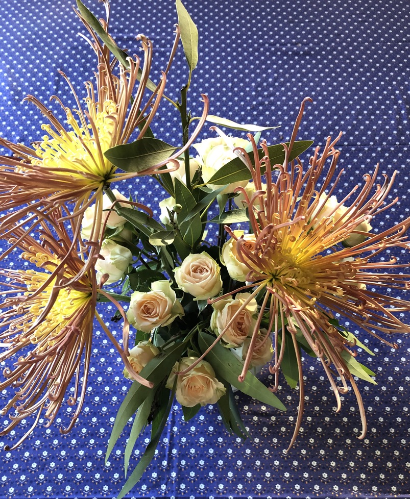Flowers on flowers (the backdrop)